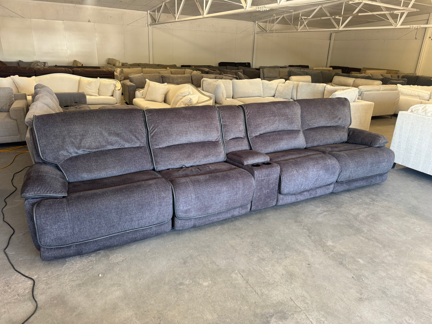 Modular Theater Sectional with 3 Power Recliners