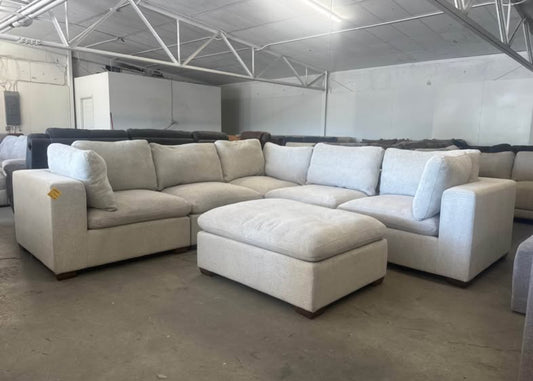 Light Gray 6 Piece Cloud Sectional Couch