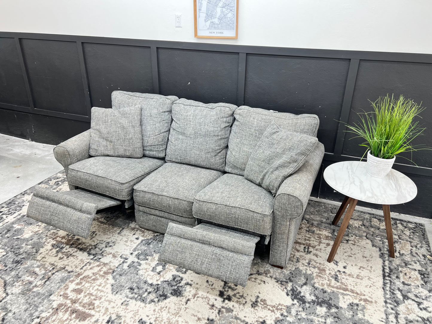 Gray La-Z-Boy Electric Reclining Couch