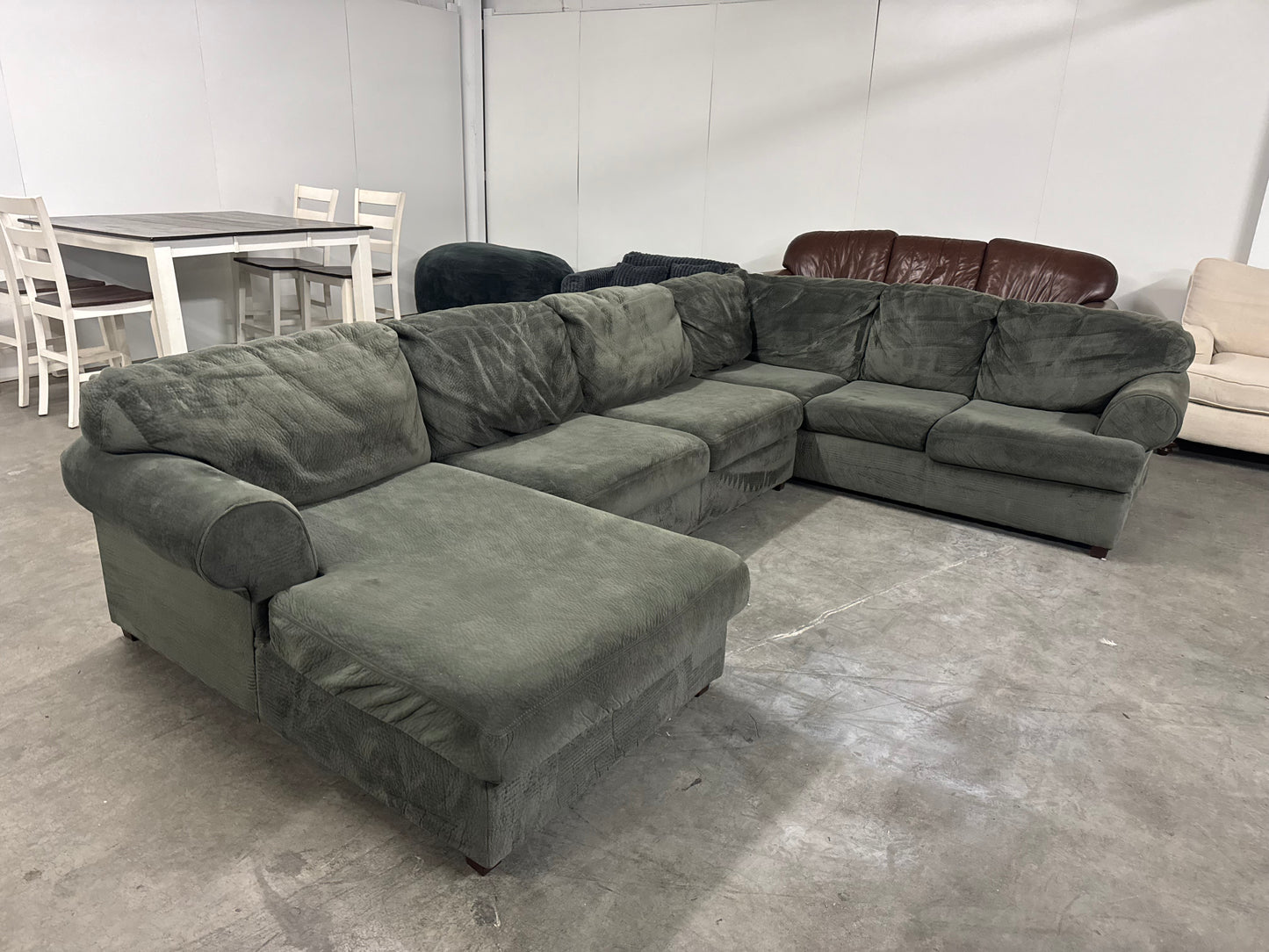 Sage Gray U-Shaped Sectional