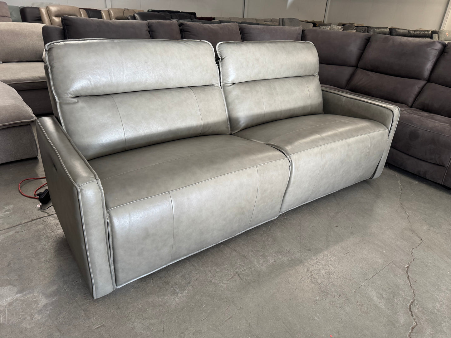 Henredon Keira Leather Zero-Gravity Power Reclining Sofa