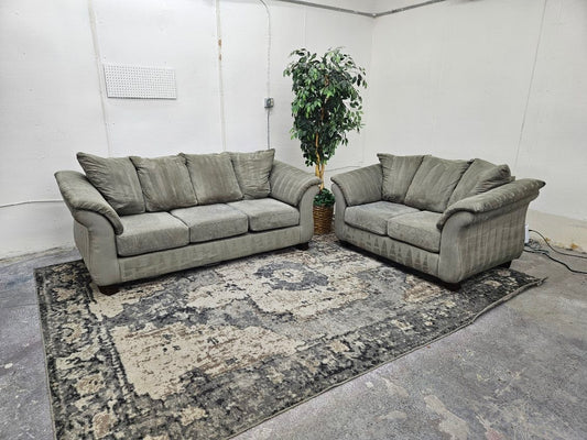 Gray Couch and Loveseat