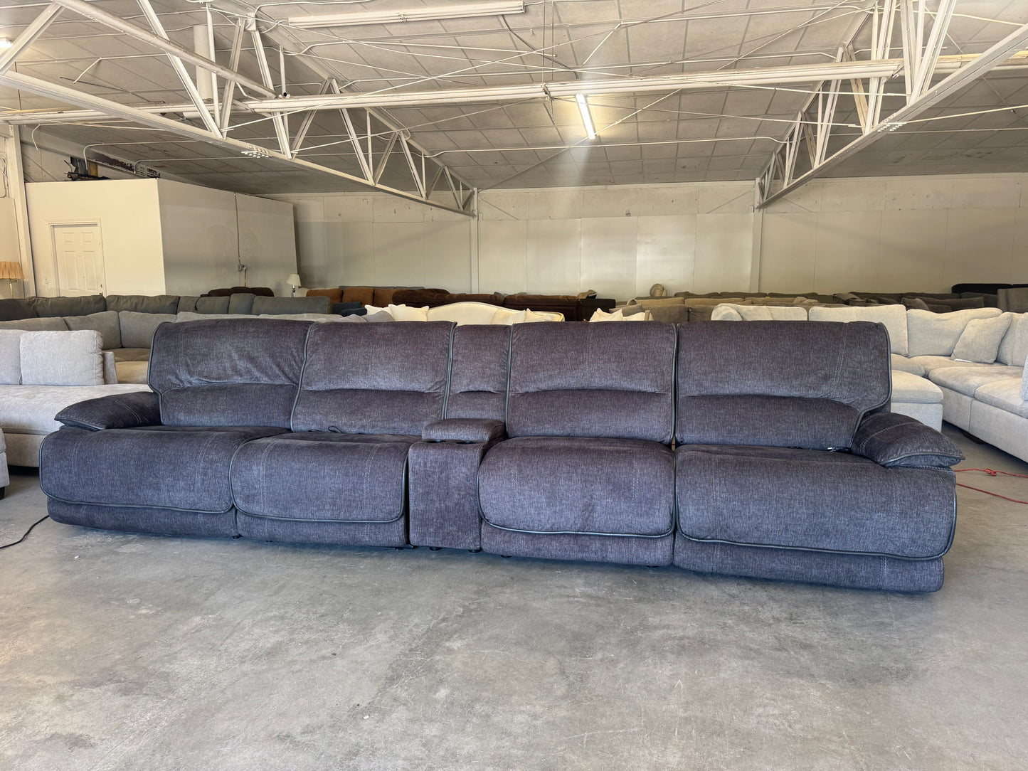 Modular Theater Sectional with 3 Power Recliners