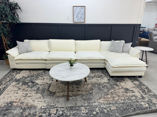 Like-new Cream Modular Cloud Sectional