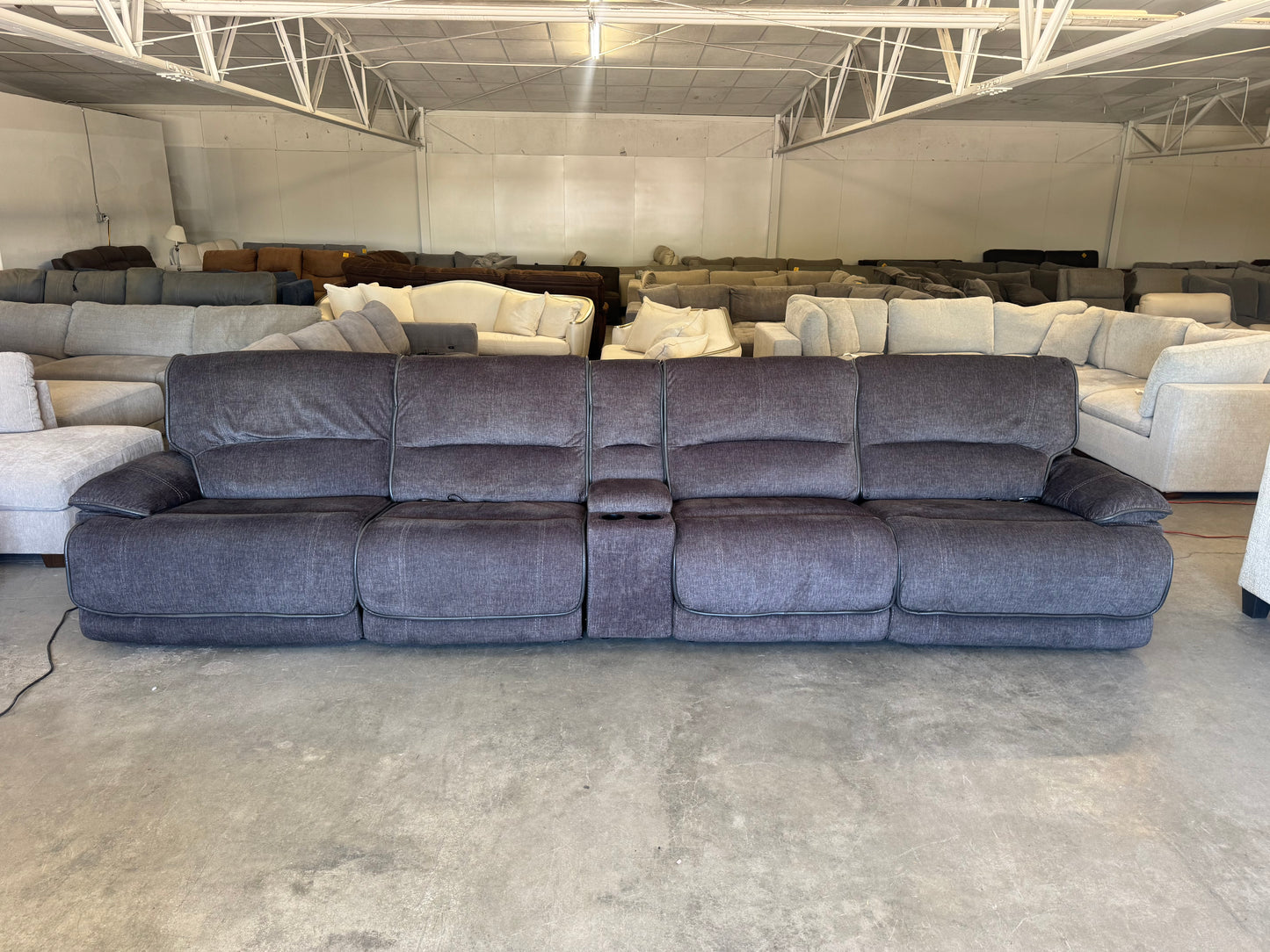 Modular Theater Sectional with 3 Power Recliners