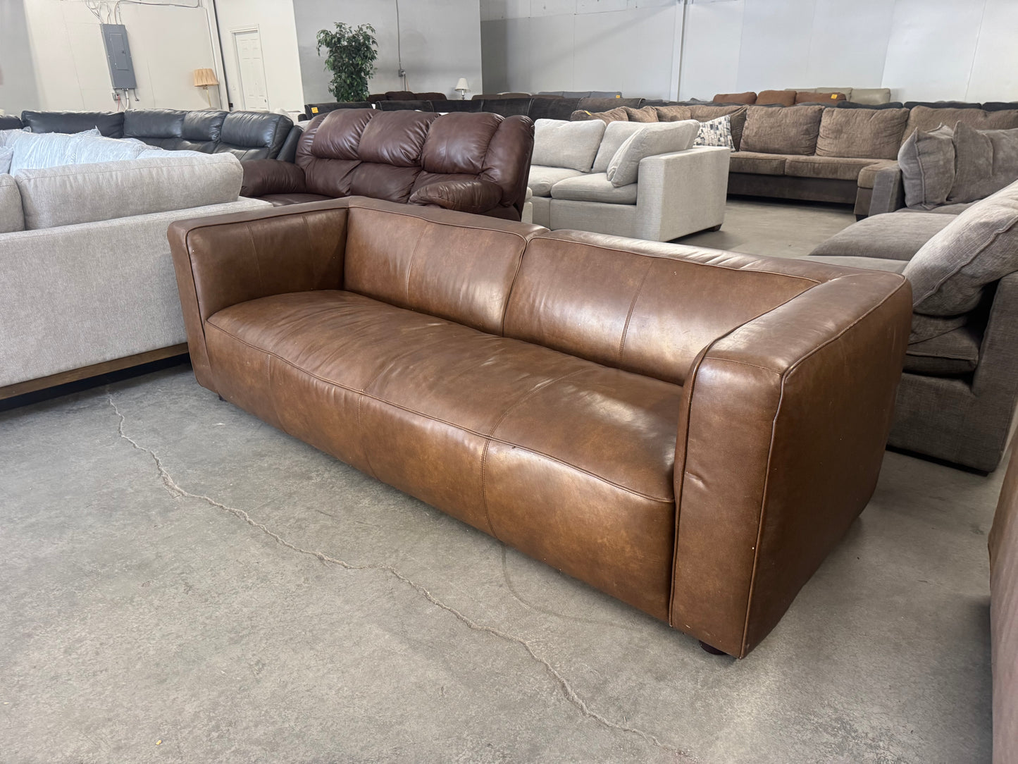 Abbyson Home Brady Top Grain Leather Sofa