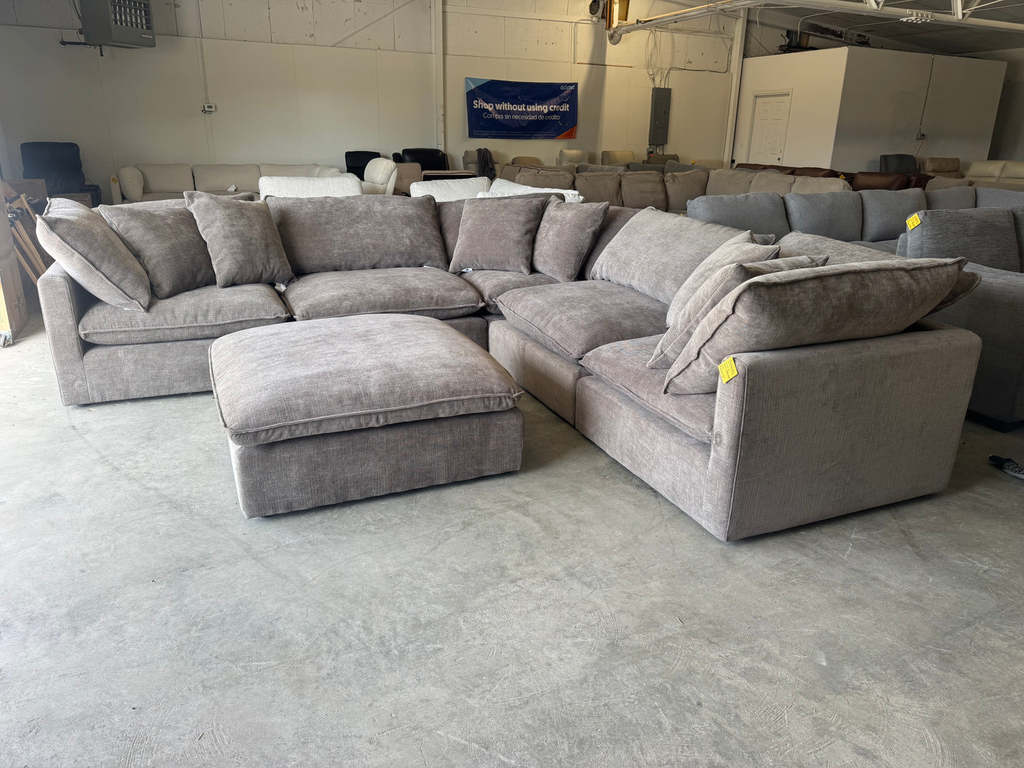 Charcoal Gray 6 Piece Modular Cloud Sectional