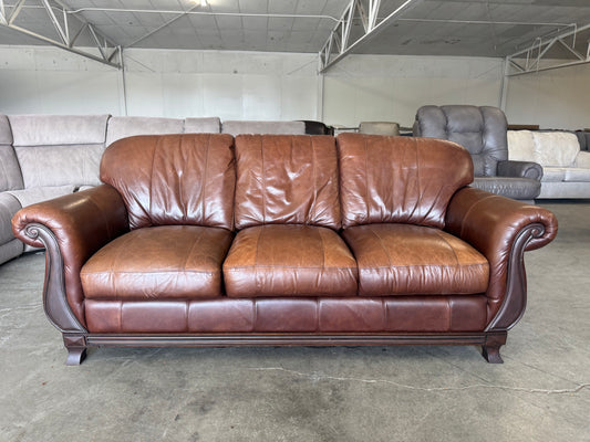 Brown Leather Sofa by Rapallo Leather Company