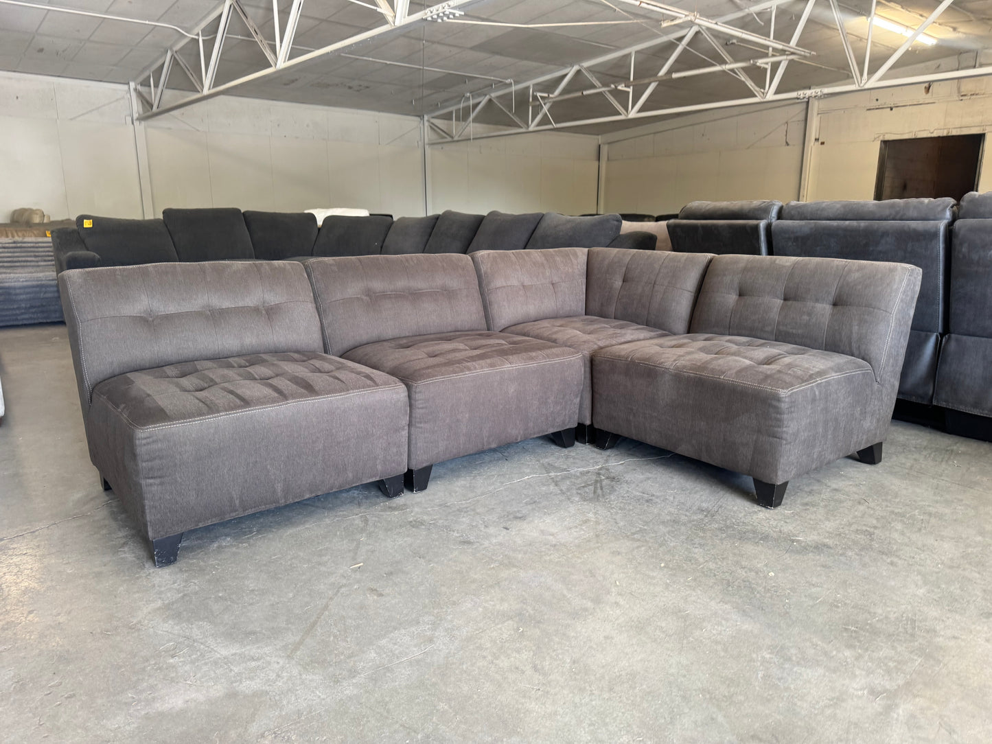 Modular Gray Sectional Sofa