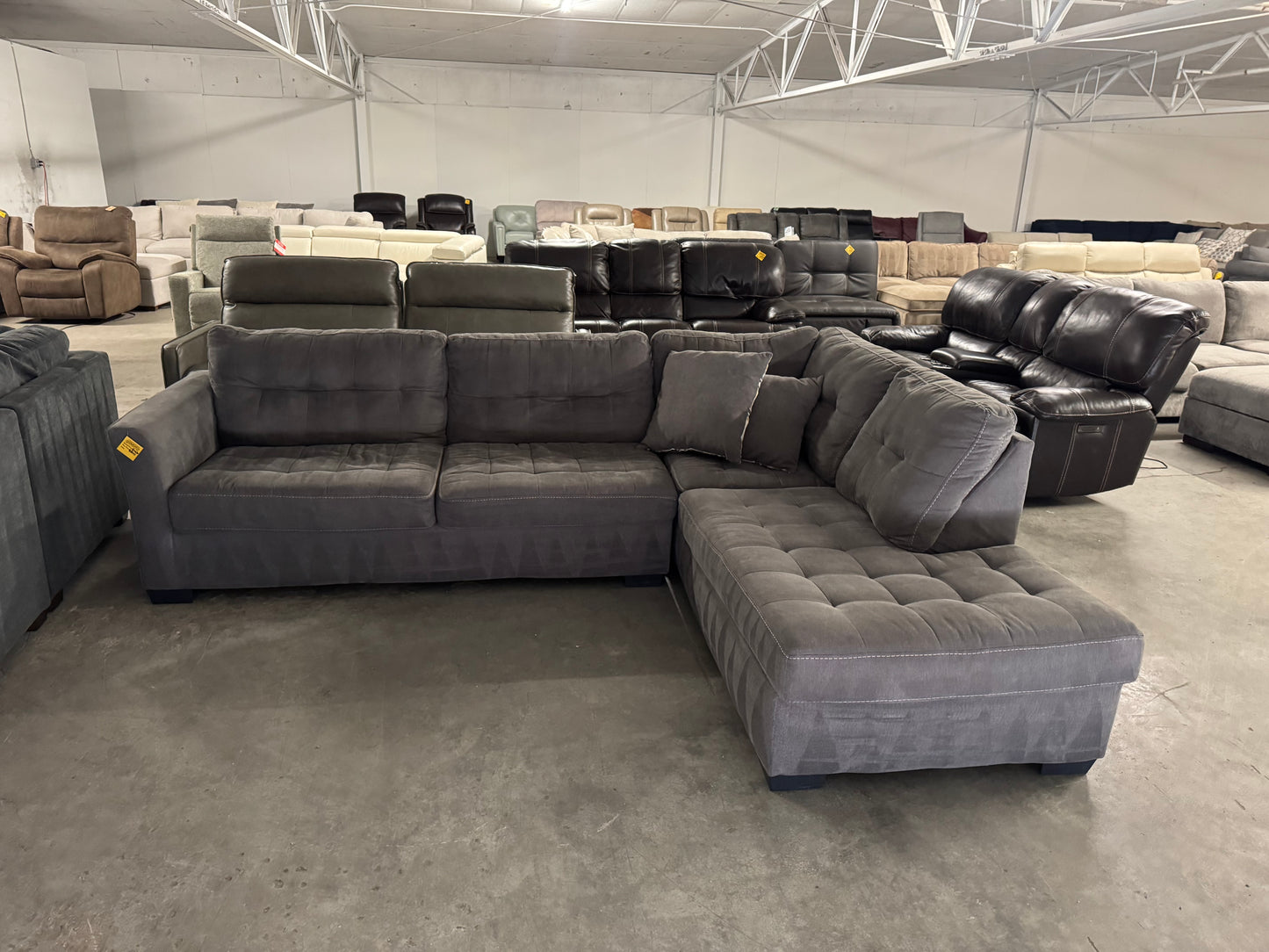 Gray L Shape Sofa