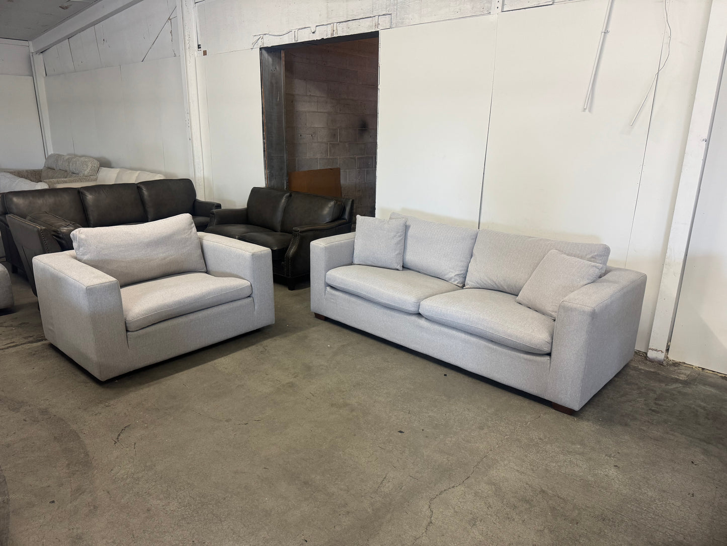 Thomasville Sofa and Oversized Swivel Chair