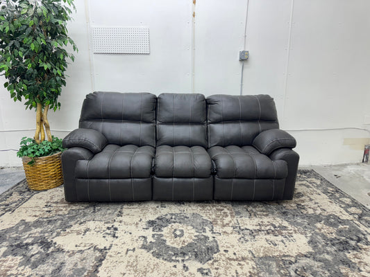 Charcoal Gray / Black Couch with Cupholders