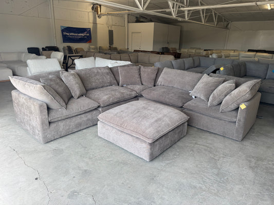 Charcoal Gray 6 Piece Modular Cloud Sectional
