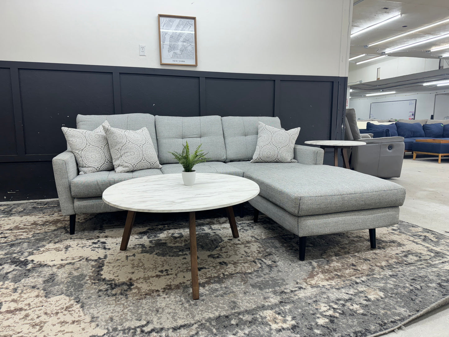 Gray Burrow Nomad Sectional Couch with Reversible Chaise