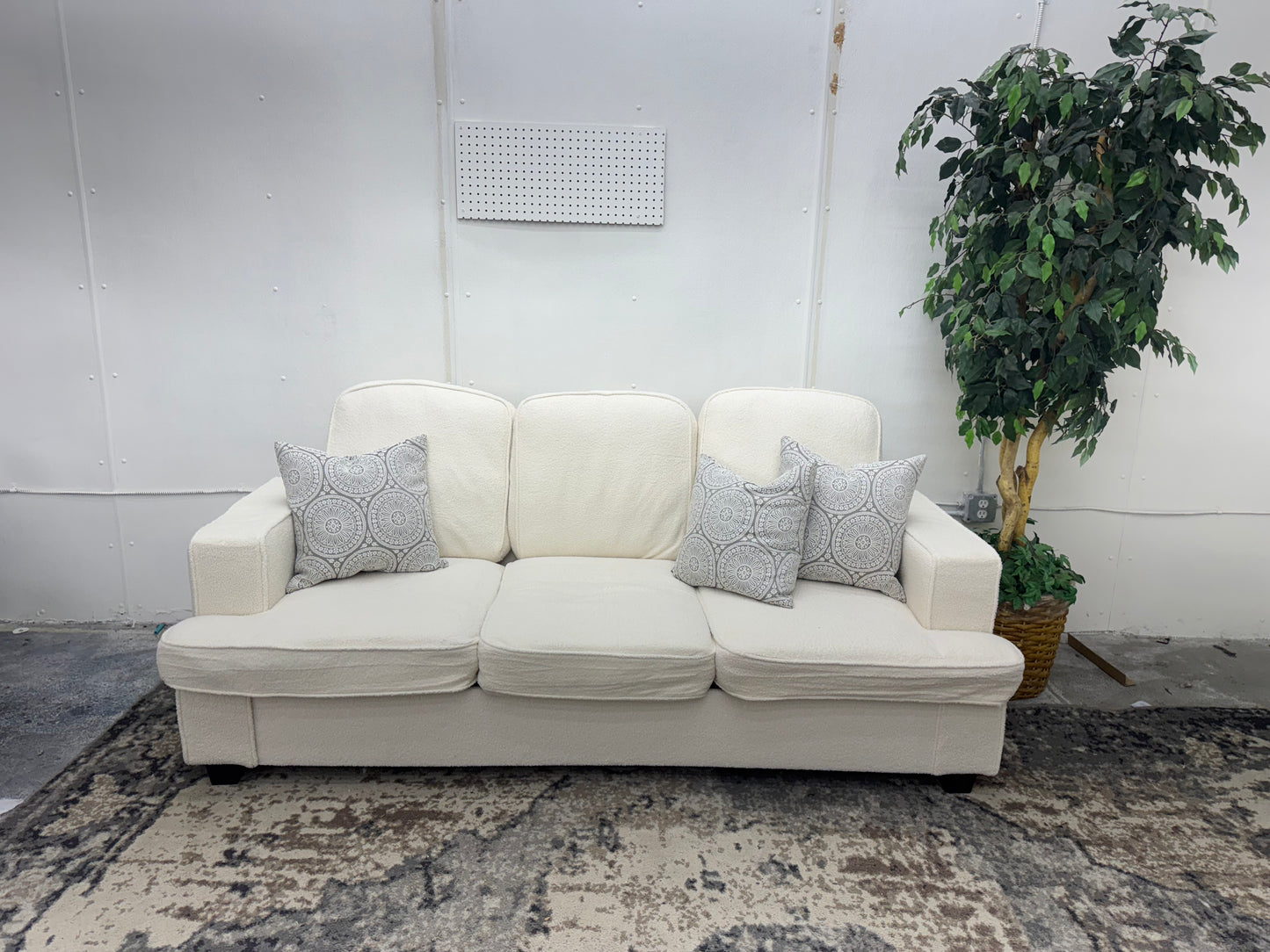 NEW Cream Soft Fabric Sofa