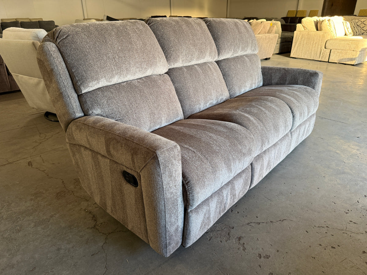 Plush Beige Reclining Sofa