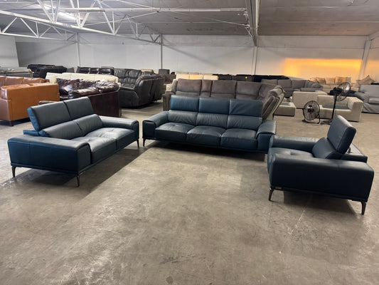 Abbyson Kimora 3-Piece Top Grain Leather Set