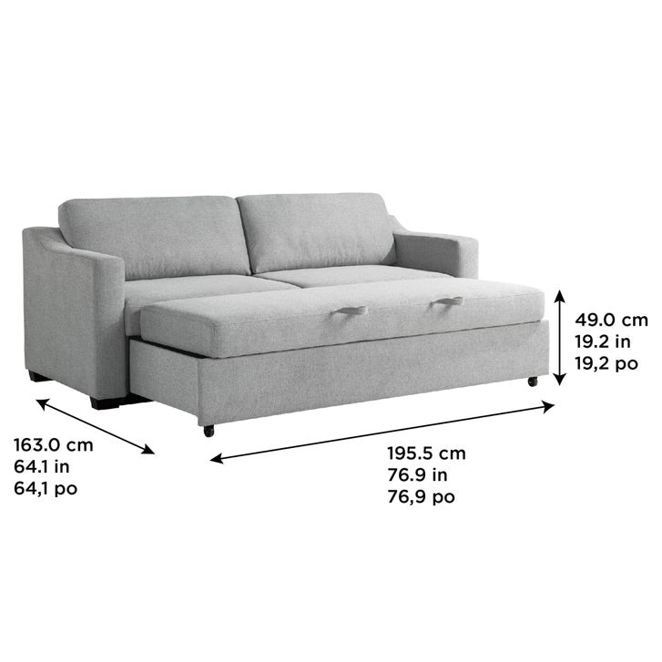 Gray Coddle Aspen Convertible Sleeper Sofa