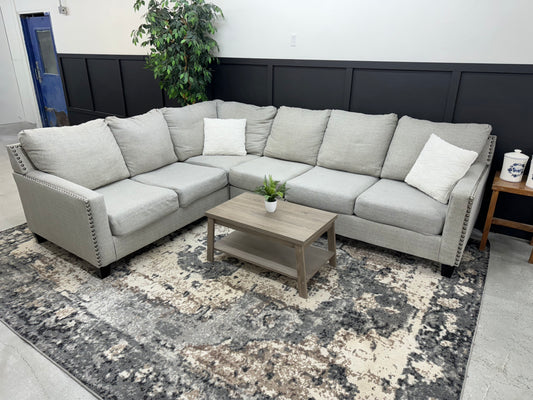 Gorgeous Gray L Shape Sectional Couch