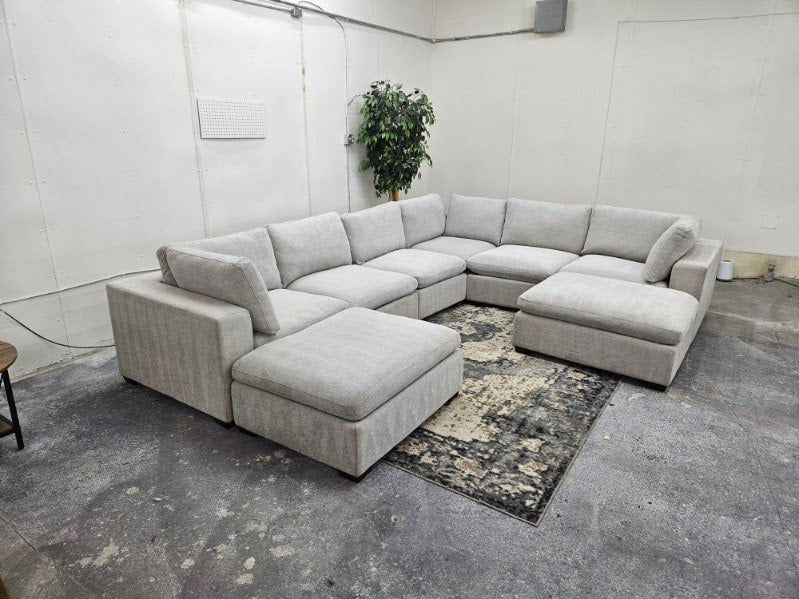 Light Gray 8-Piece Modular Cloud Sofa