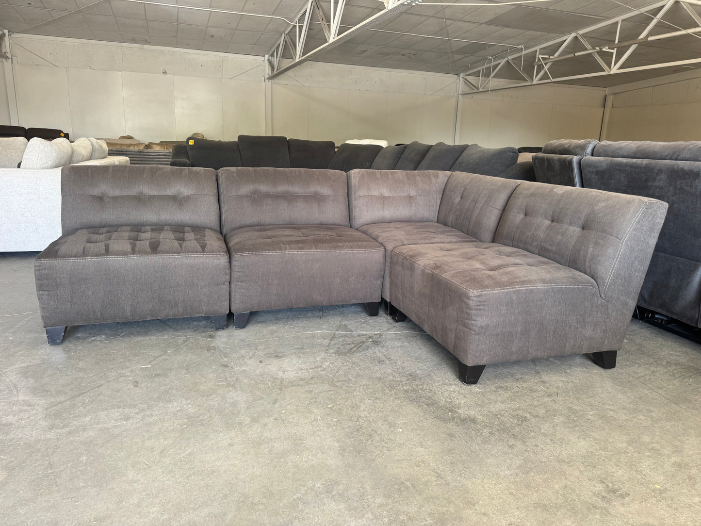 Modular Gray Sectional Sofa
