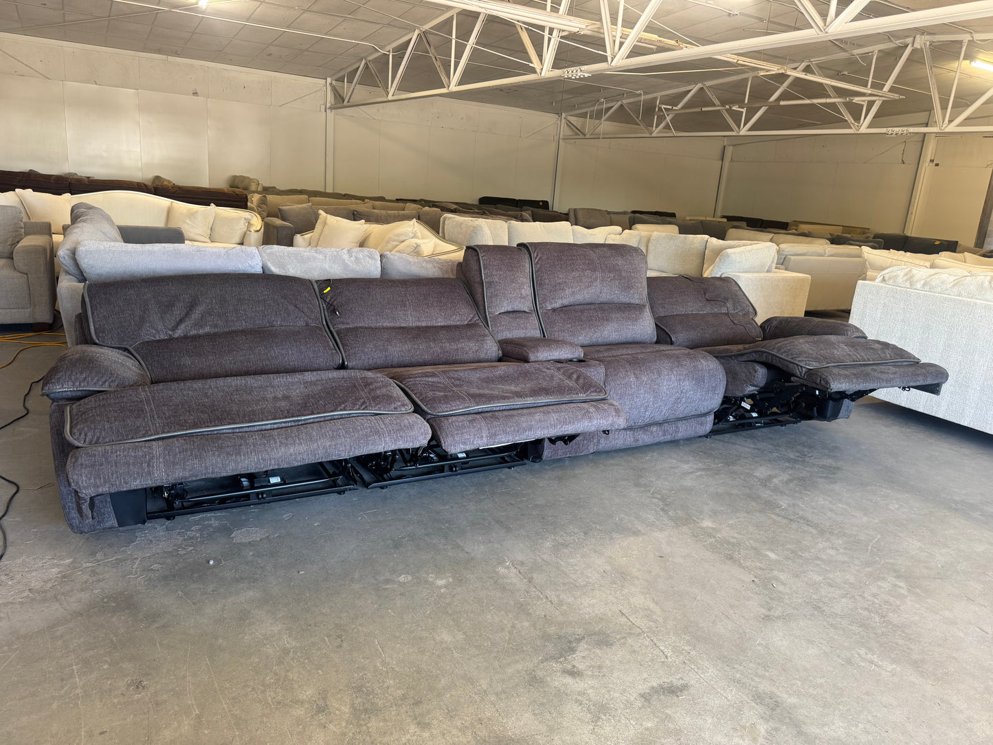 Modular Theater Sectional with 3 Power Recliners