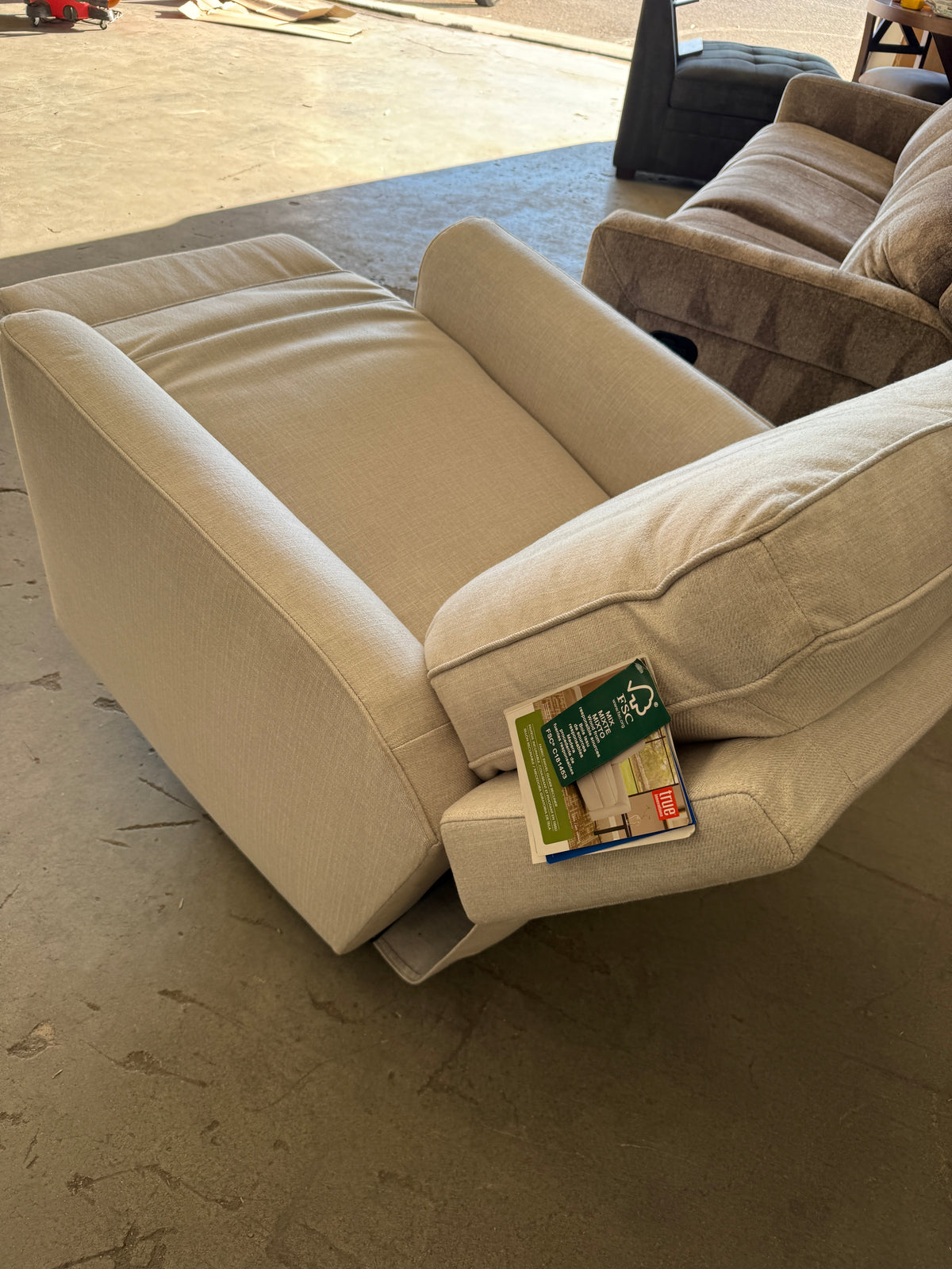 Brand New Beige Swivel Rocker Reclining Chair