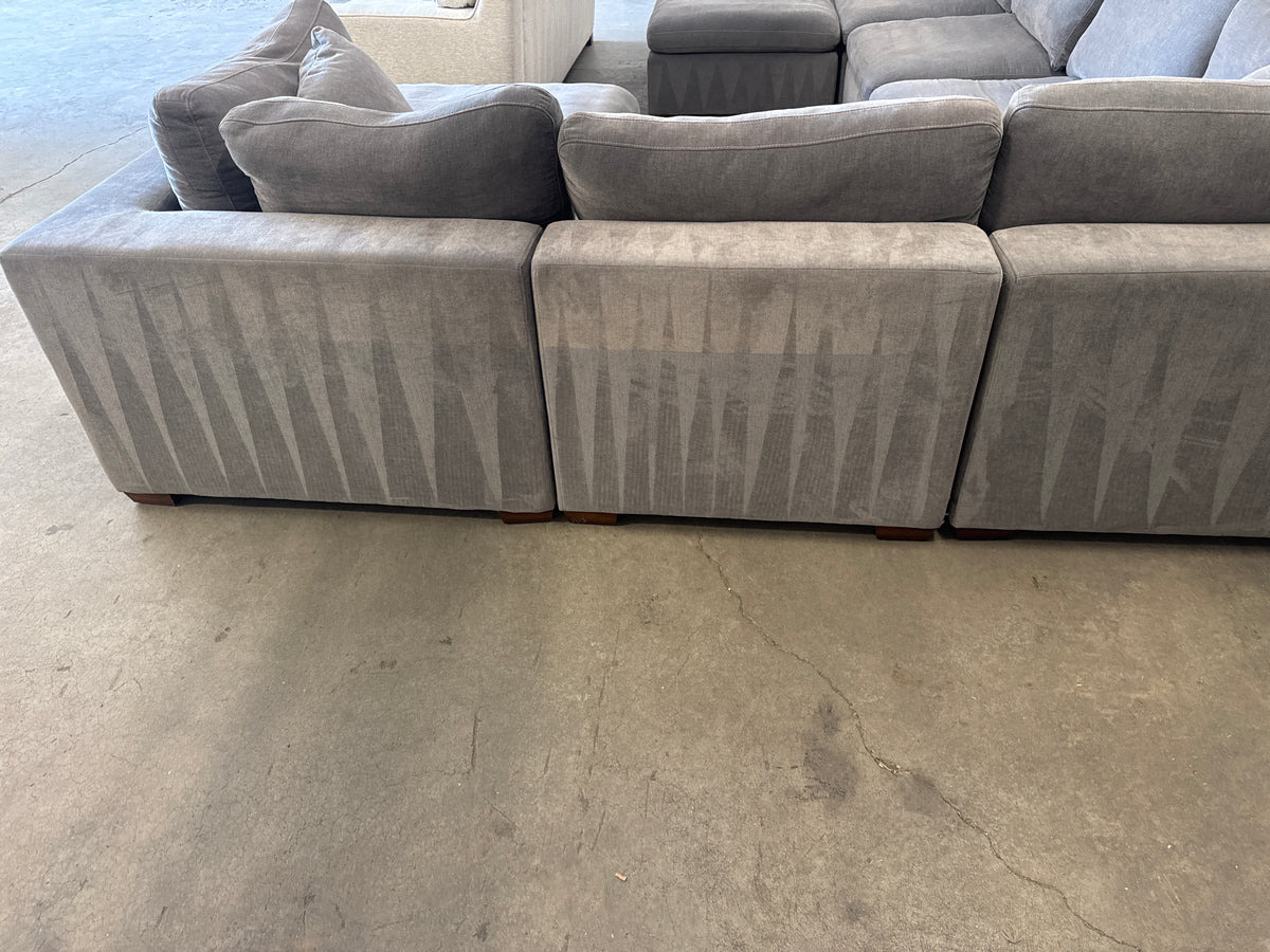 8 Piece Modular Charcoal Gray Cloud Sectional Couch