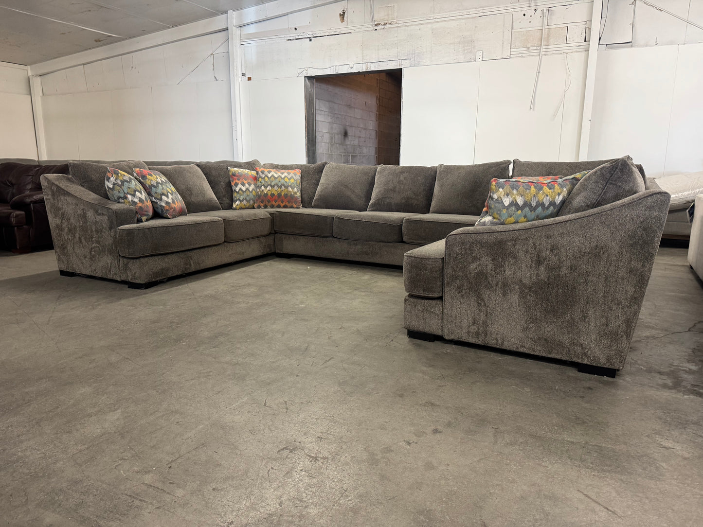 Charcoal Gray U-Shaped Sectional by Stanton Furniture