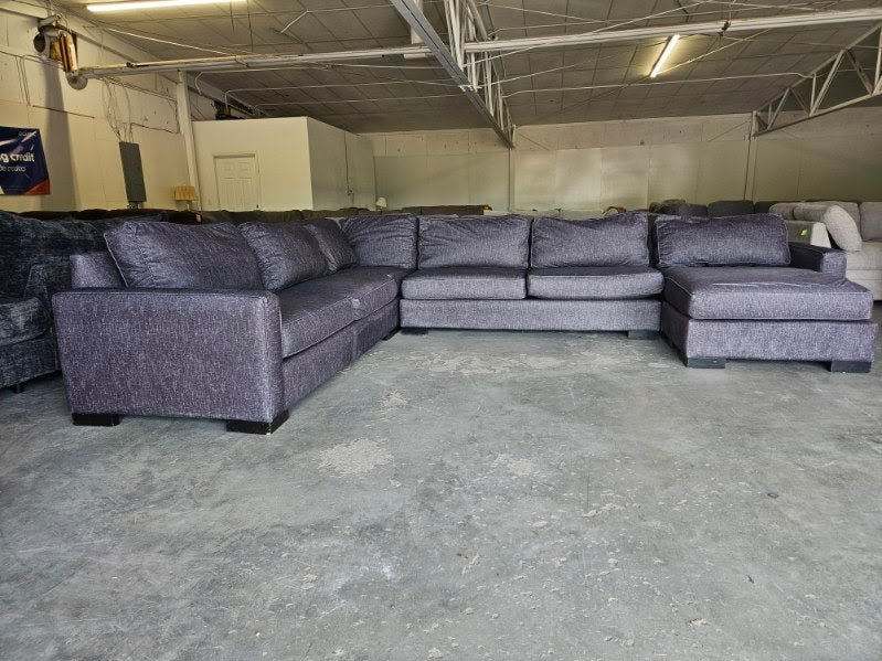 Charcoal Gray U-Shaped Sectional