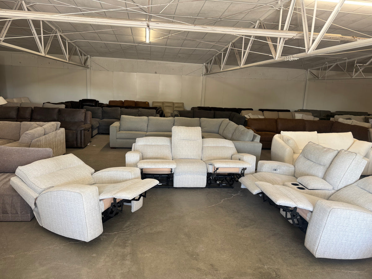 Living Room Set – Ashley Biscoe Performance Fabric Dual Power Reclining Sofa, Loveseat & Recliner