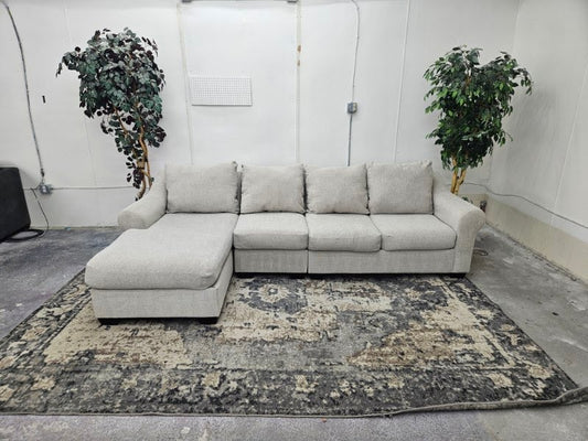 Beige L Shape Sectional Sofa