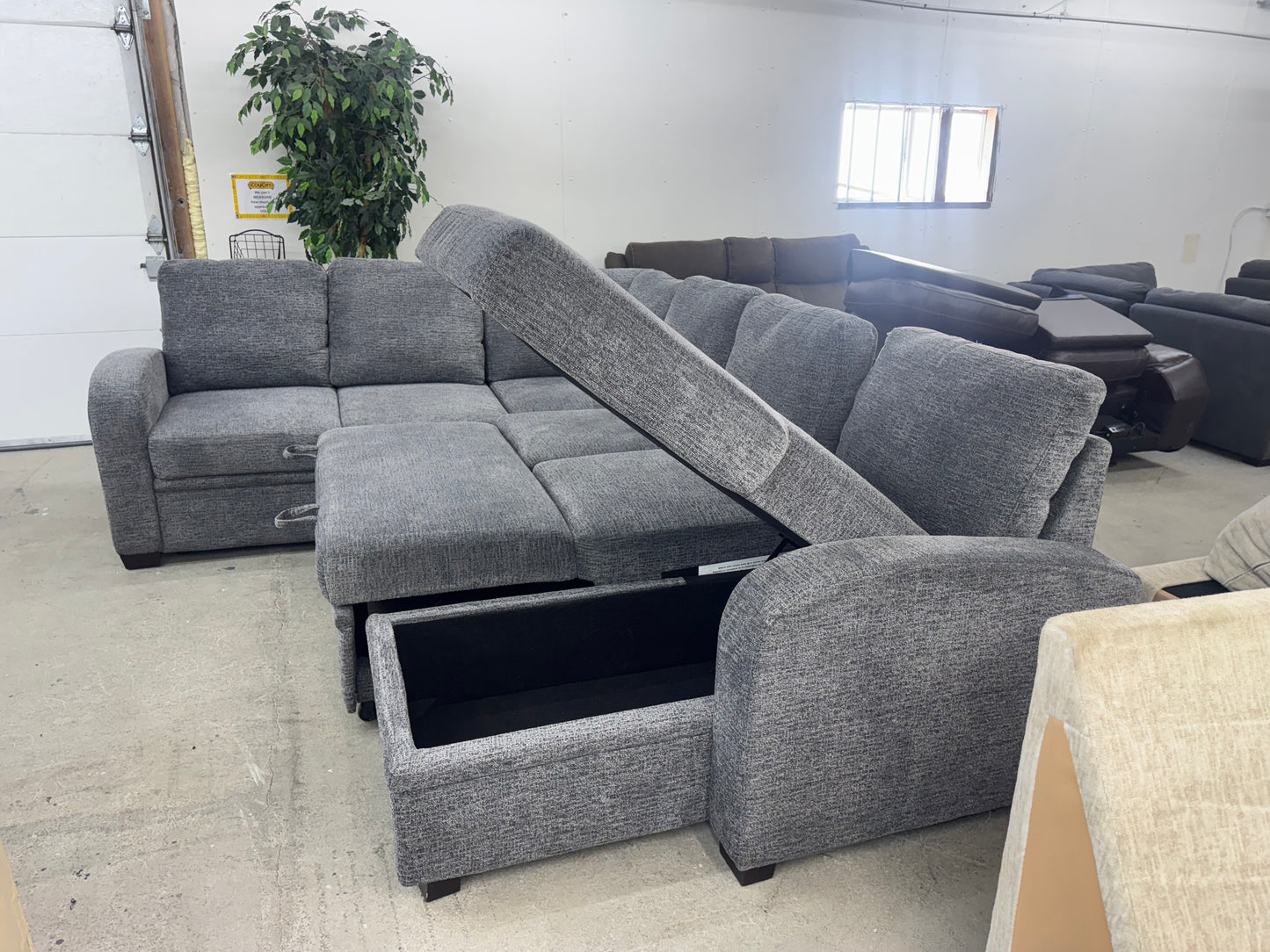 Gray Coddle Sleeper Sectional Sofa