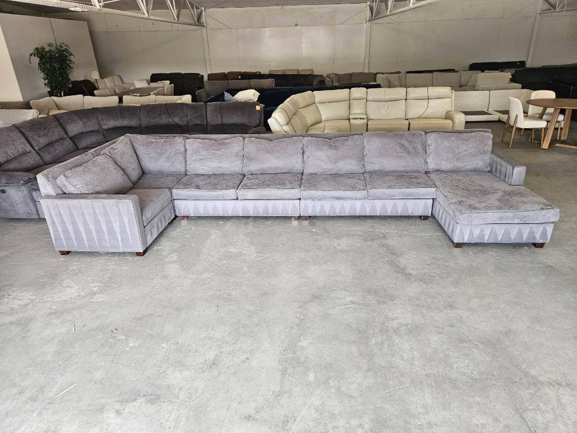 Large Gray West Elm U-Shaped Sectional