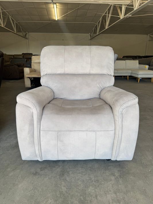 Beige Microfiber Rocking Recliner