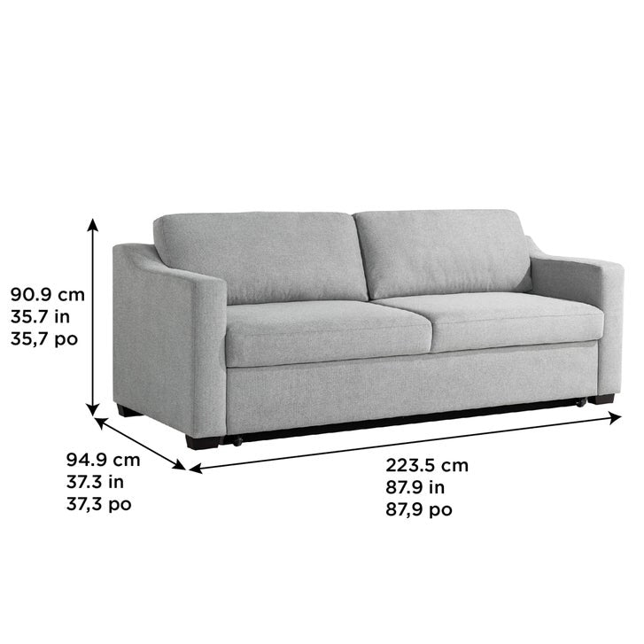 Gray Coddle Aspen Convertible Sleeper Sofa