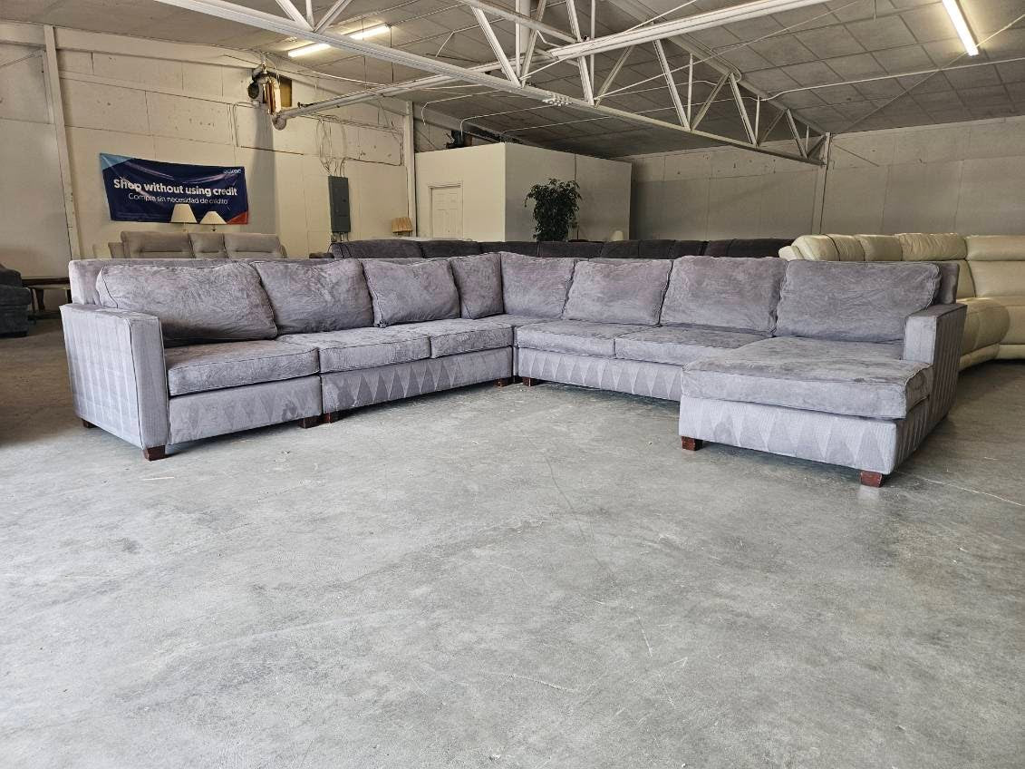 Large Gray West Elm U-Shaped Sectional