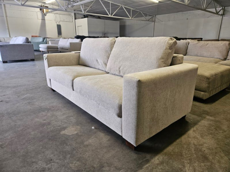 Beige Sleeper Sofa with Queen Mattress