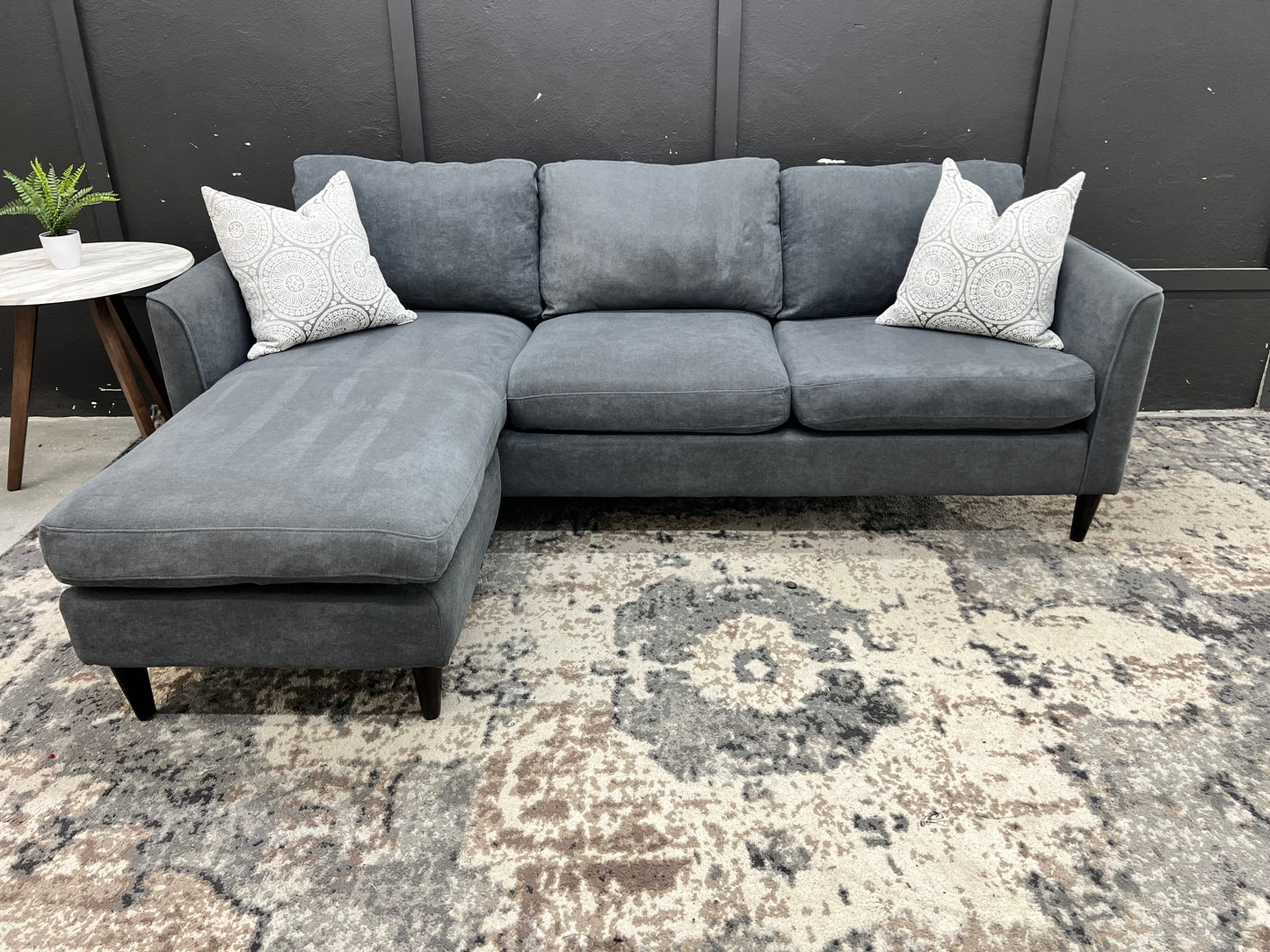 Gray Sectional Couch with Reversible Chaise