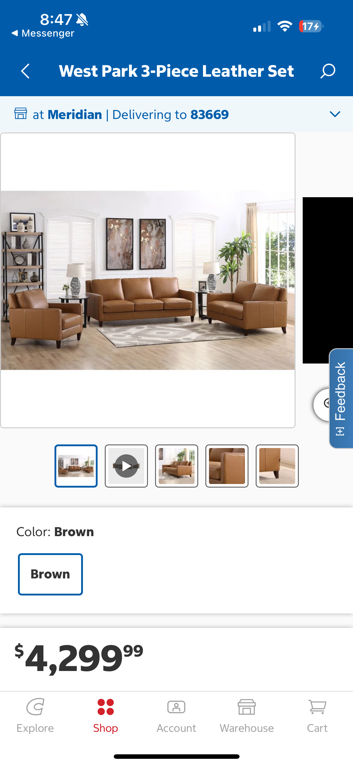 Leather Sofa Set – West Park 3-Piece Leather Set (Sofa, Loveseat & Chair)