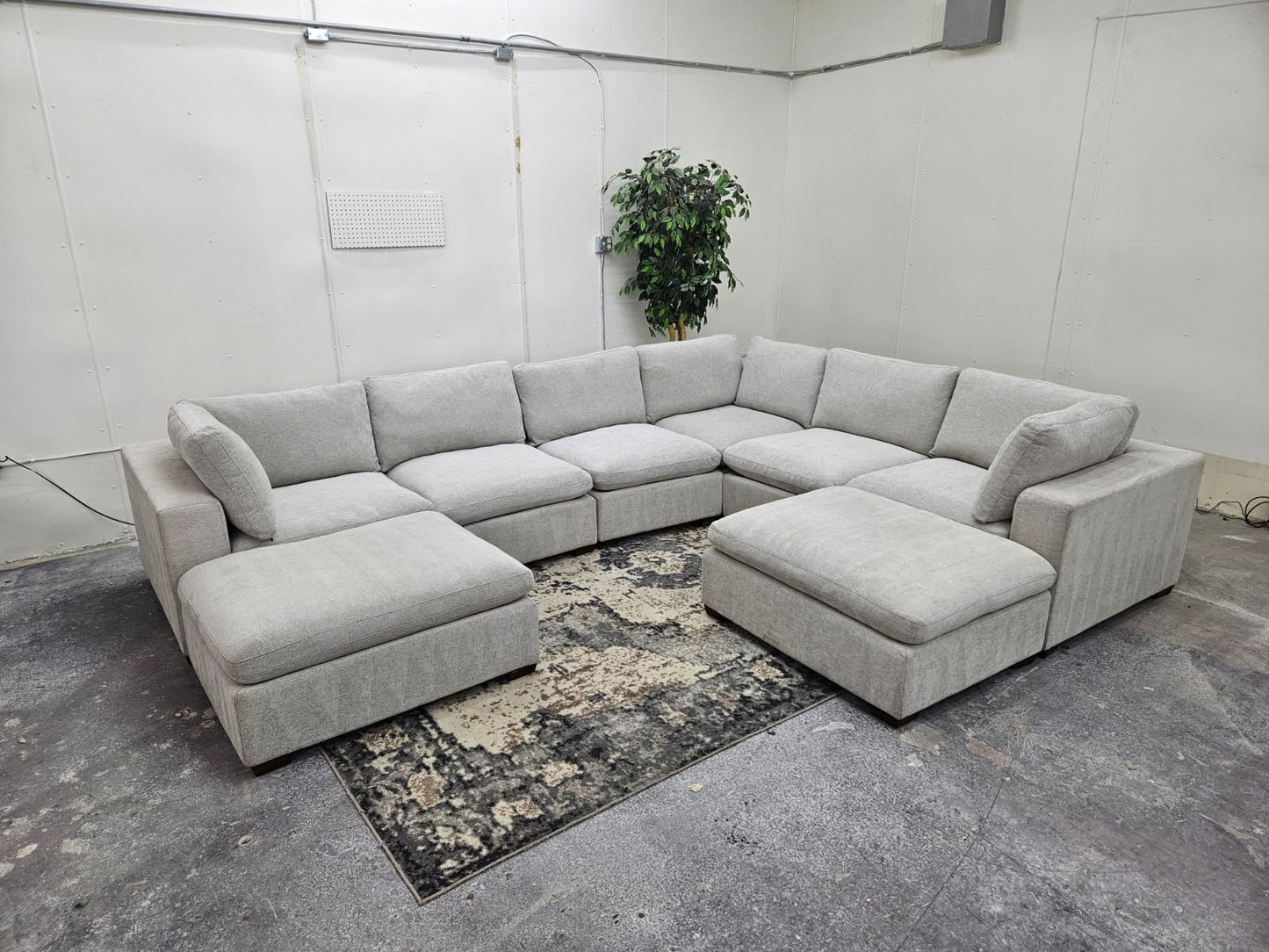 Light Gray 8-Piece Modular Cloud Sofa