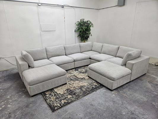 Light Gray 8-Piece Modular Cloud Sofa