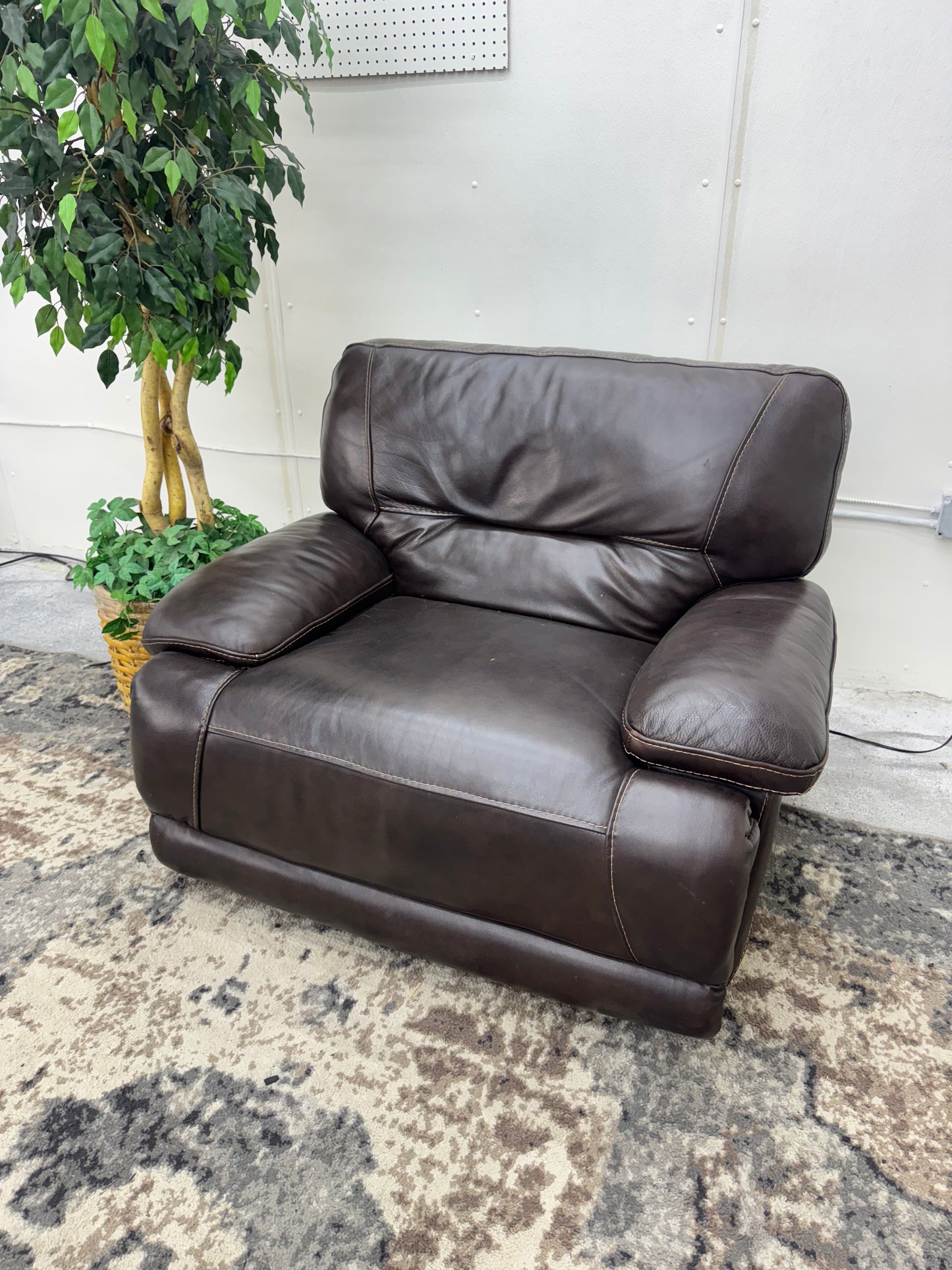 Brown Leather Armchair Recliner