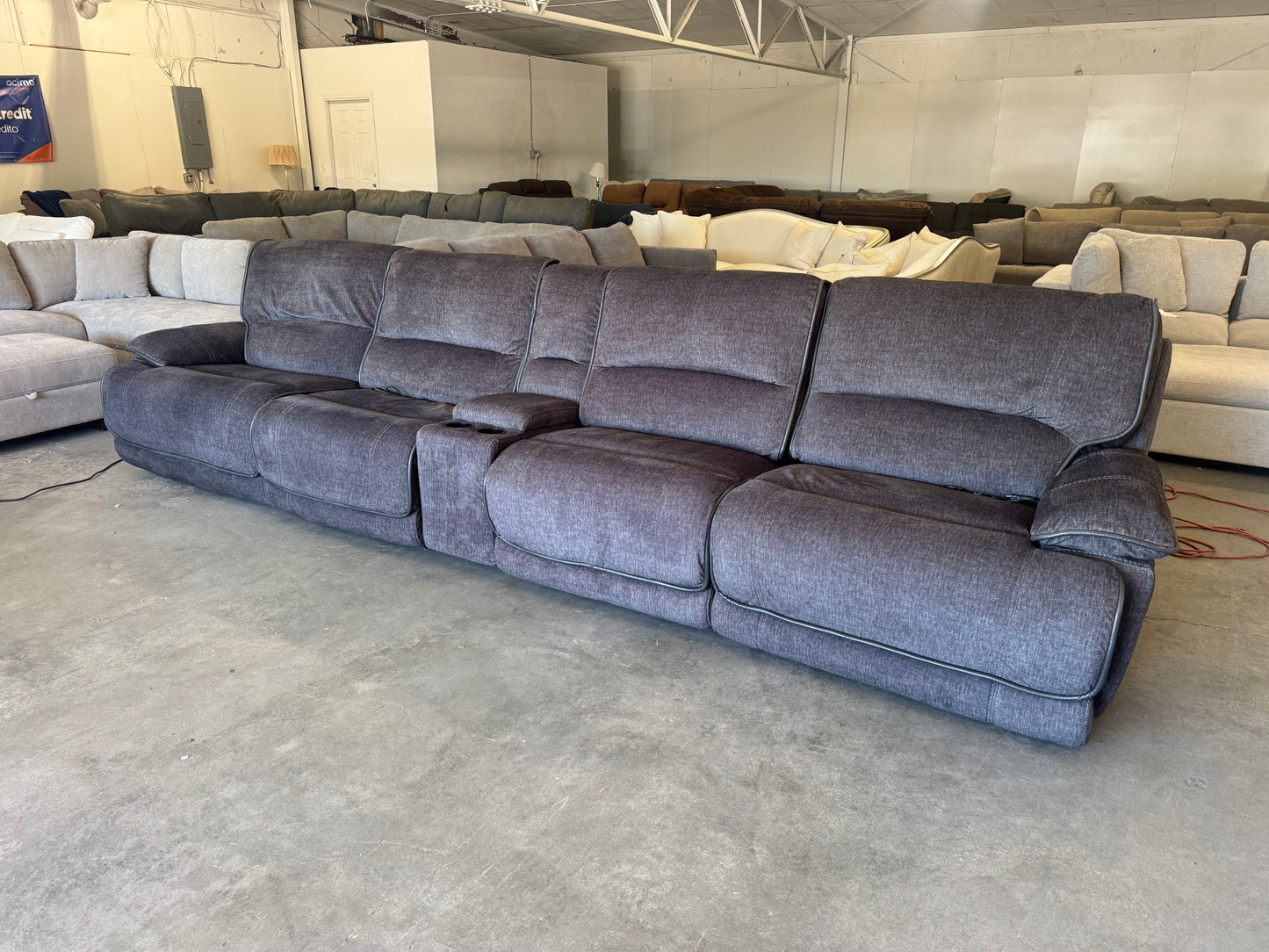Modular Theater Sectional with 3 Power Recliners
