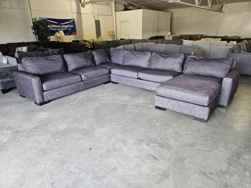 Charcoal Gray U-Shaped Sectional