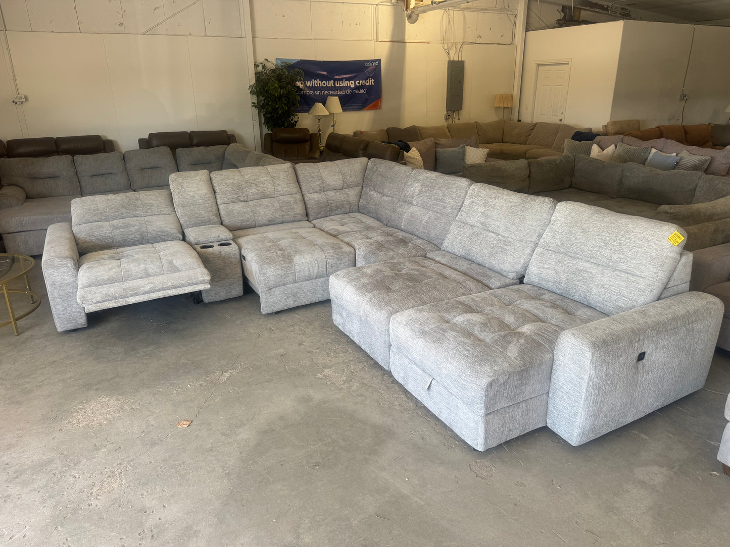 New Gray 7-Piece Modular Reclining Sectional