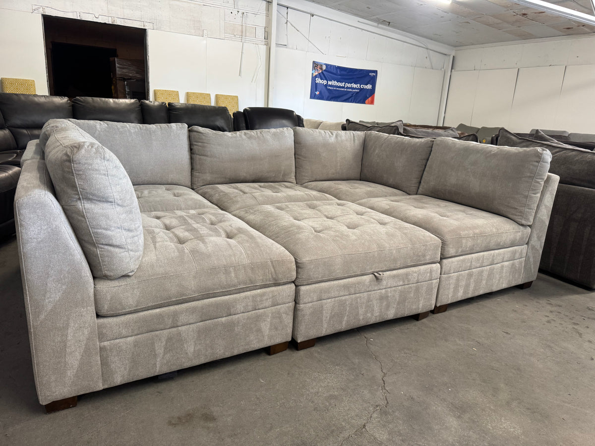 Light Gray 6-Piece Modular Sectional