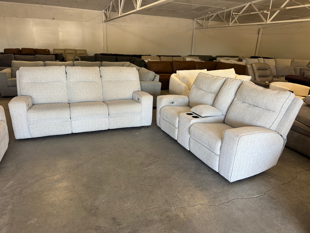 Living Room Set – Ashley Biscoe Performance Fabric Dual Power Reclining Sofa, Loveseat & Recliner