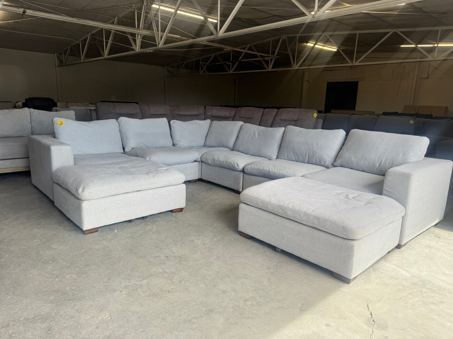 Light Gray 8 Piece Modular Cloud Sectional