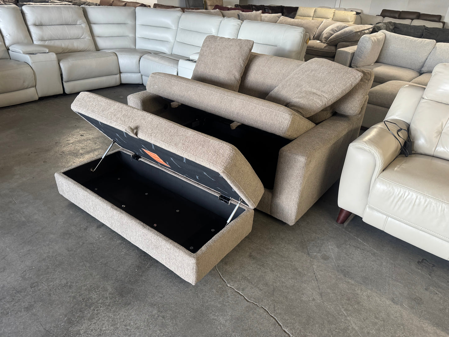 Thomasville Gilroy Oversized Storage Chair with Ottoman